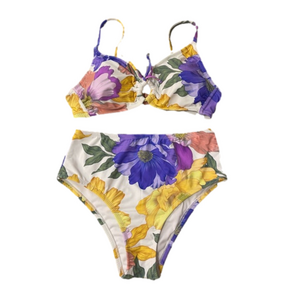 Shade & Shore Floral Slightly High Waisted Swimsuit